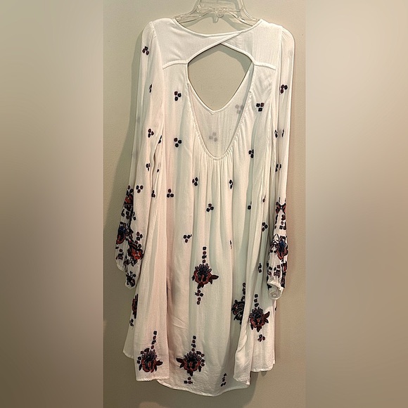 Free People Women's Embroidered Dress in Cream - Picture 2 of 2